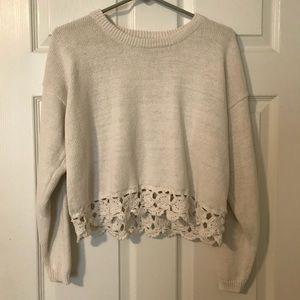 Jamie Scott off-white cropped sweater